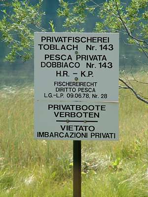 F&uuml;r den See gelten Einschr&auml;nkungen.