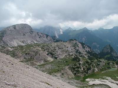Blick links hin&uuml;ber zur Schafalm.