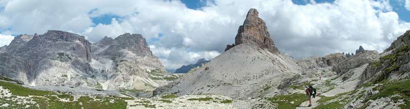 Wir haben den Toblacher Knoten vor uns! Ein Grund f&uuml;r ein Panoramabild.