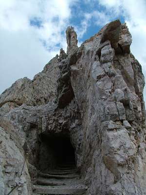 Der Eingang zum oberen Teil des Tunnels.