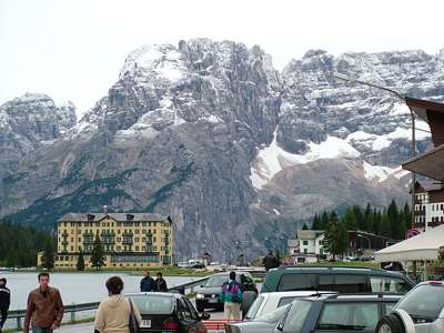 Das Gruppo del Sorapis Massiv in Winterpracht reizt immer wieder zu einem Foto.