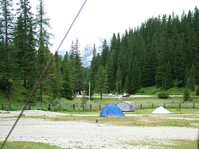 Viele Camper hat der Schnee wohl erschreckt, heute fr&uuml;h war es hier noch nicht so leer...