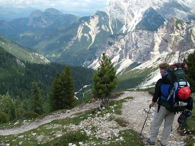 Wir schauen in Richtung Norden ins Tal hinunter - zum "Kaserle".
