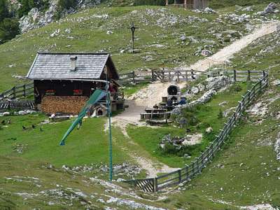 Bei der Rossalmh&uuml;tte handelt es sich um eine richtige kleine Farm.
