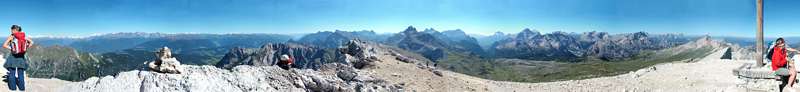 Das Gipfel-Panorama-Bild. Die Fernsicht ist sehr gut.
