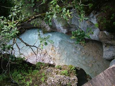 Auch die F&auml;rbung des Wassers ist auff&auml;llig.