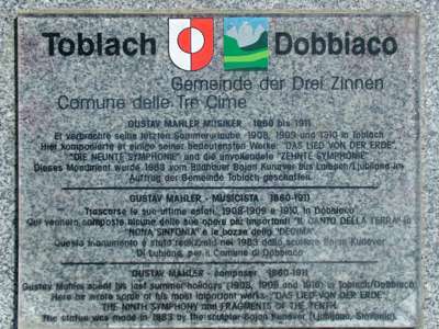 Warum gibt es dieses Denkmal in Toblach - auch Mahler war hier Sommerurlauber!