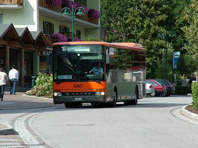 Der Bus nach Cortina, er braucht etwa eine dreiviertel Stunde bis dahin.