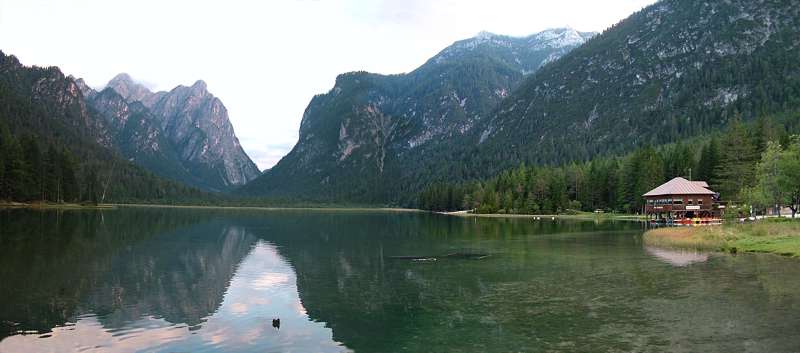 Abendstimmung &uuml;ber dem Toblacher See.
