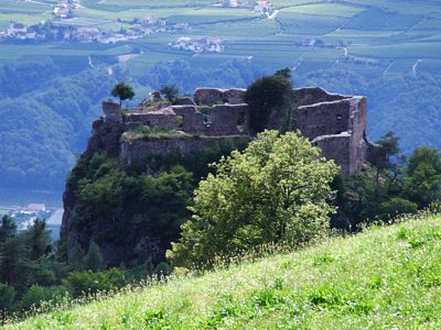 Die Ruine der Burg Greifenstein, auch Sauschloß genannt.