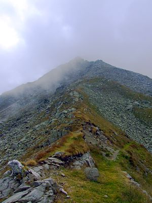 Der Kamm hinauf zum Maurerspitz (2591 m).