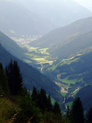 Der sich nun wieder ergebende Blick zur Brenner-Autobahn.
