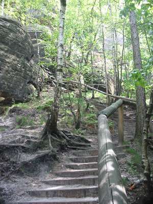 Die Spannung steigt, aber erst einmal - Treppen.