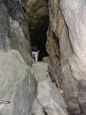 Und wieder eine uralte Treppe.