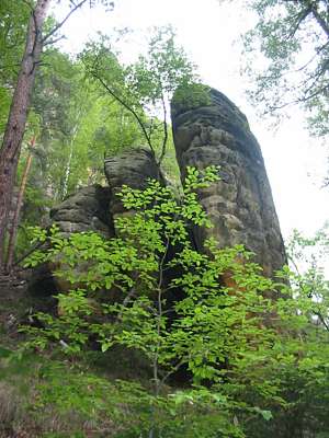 Immer wieder sieht man interessante Felsen.