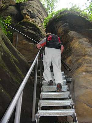 ...und dann wieder eine Treppe.