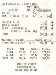 Wenn man in Norwegen herumf&auml;hrt, ist es immer gut, einen vollen Tank zu haben.