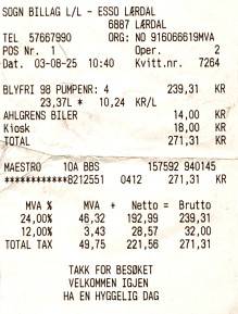 Immer einen m&ouml;glichst vollen Tank - das ist hier in Norwegen die Devise.