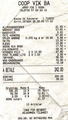 Evi kauft im Coop Vik ein - f&uuml;r immerhin rund 30 &euro;.