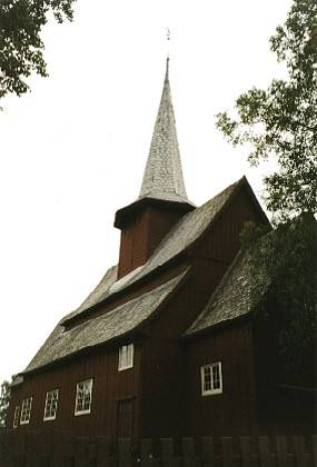 Die Stabkirche in Hegge. Sie &auml;hnelt der in H&oslash;re.