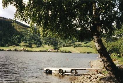 Am anderen Ende der Bucht ist der n&auml;chste Zeltplatz an der E16, der uns zu offen war. Wir haben schon einige Kilometer Paddeln hinter uns.