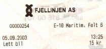 Die Durchfahrt durch Oslo kostet 15 Kr, knapp 2 &euro;.
