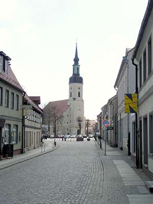 Der Blick zur&uuml;ck zur Nikolaikirche.