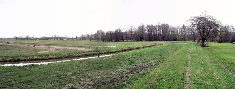 Ein Panorama-Bild: Blick zur&uuml;ck in Richtung L&uuml;bbenau.