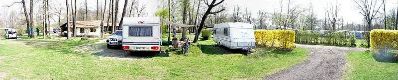 Bevor wir abbauen, mache ich noch ein Panoramafoto von unserem Stellplatz.