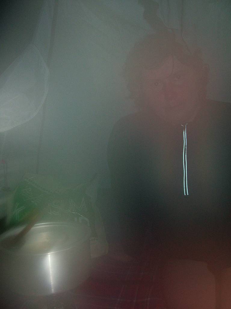 Der Nebel ist nicht im Zelt, sondern in der Kamera.