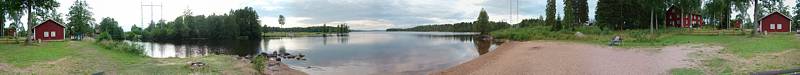 Ein wundersch&ouml;nes abendliches Panorama mit dem Lersj&ouml;n und dem Herrenhaus.