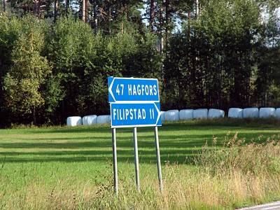 Auf der Stra&szlig;e sind es elf Kilometer bis Filipstad.