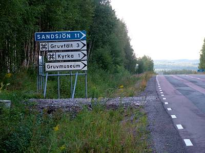 Hier biegen wir in Richtung Sandsj&ouml;n ab.