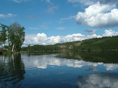 Der Långban ist nach Norden zu noch viel größer, wir haben etwa in der Mitte des Sees eingesetzt.