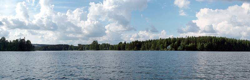 Um die Insel herum und bis ans dahinter liegende Ufer, dort soll der Kanal zum Dagl&ouml;sen beginnen.