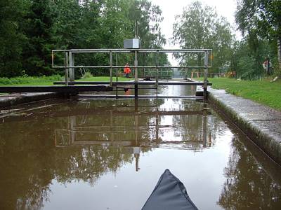 Es ist geschafft, die Schleuse ist gef&uuml;llt.