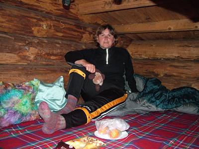 Unsere richtig kuschelige Schlafecke in der H&uuml;tte.